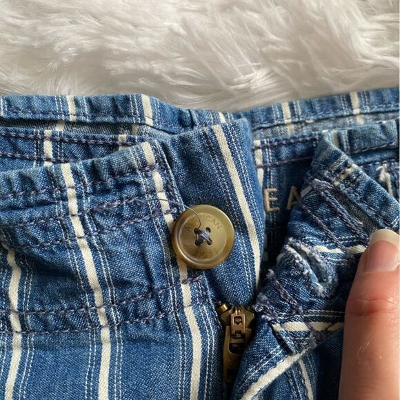 American Eagle Striped Shorts Women s Size 8 - Picture 4 of 6